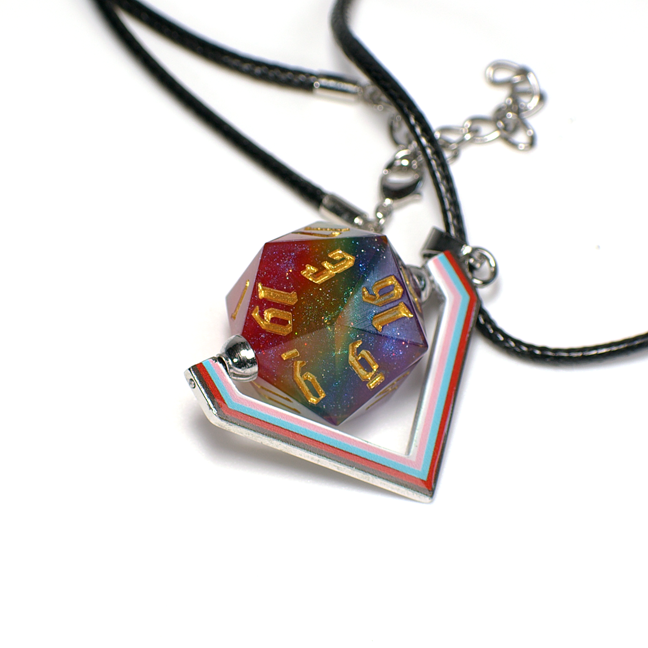 D&D Progress Pride Flag D20 Holder